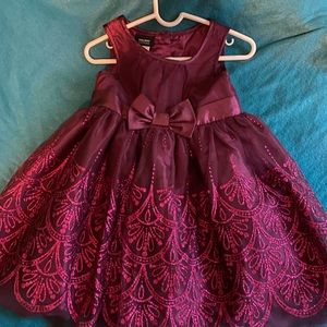 Beautiful size 3T maroon & pink dress